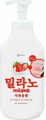 Гель для душа Milana, с экстрактом клубники и молочными протеинами, 750 мл