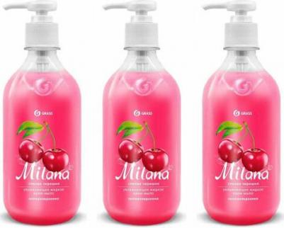 Жидкое крем-мыло "Milana. Спелая черешня", с дозатором, 1 л – фото 9