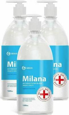 Жидкое мыло антибактериальное Milana с дозатором 1л – фото 4