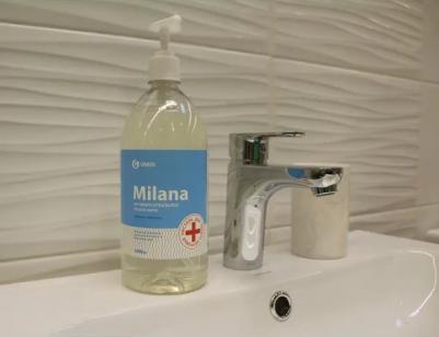 Жидкое мыло антибактериальное Milana с дозатором 1л – фото 18