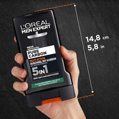 Гель для душа MEN EXPERT Duschgel Pure Carbon mit Karbon, Multi Action 5in1, 250 ml – фото 10