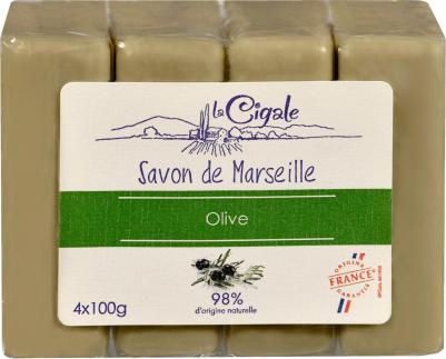 Набор марсельского мыла с оливой, 4шт по 100гр