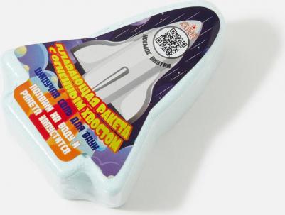 Бомбочка для ванны Плавающая шипучая соль для ванн "Плавающая ракета с огненным хвостом" – фото 4