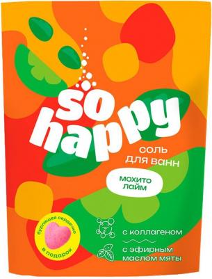 Соль для ванн с коллагеном SOHappy - Мохито лайм 500 г – фото 2