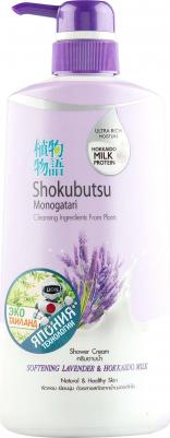 Гель для душа для тела Крем-гель для душа Лаванда с молоком Shokubutsu Monogotari – фото 1
