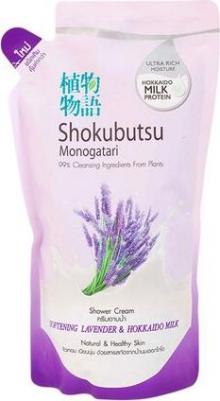 Гель для душа для тела Крем-гель для душа Лаванда с молоком Shokubutsu Monogotari – фото 6