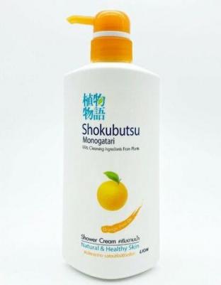 Крем-гель для душа с апельсиновым маслом Shokubutsu Monogatari Orange Peel Oil Shower Cream, 500 мл – фото 6