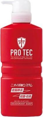 Мыло жидкое Pro Tec, мужское дезодорирующее для тела с ментолом помпа 4