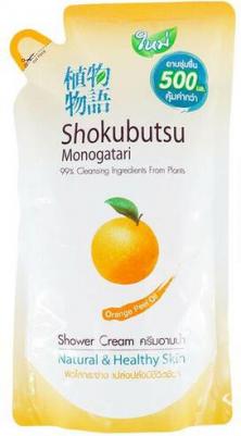 Shokubutsu Крем-гель для душа с апельсиновым маслом 500 мл запасной блок