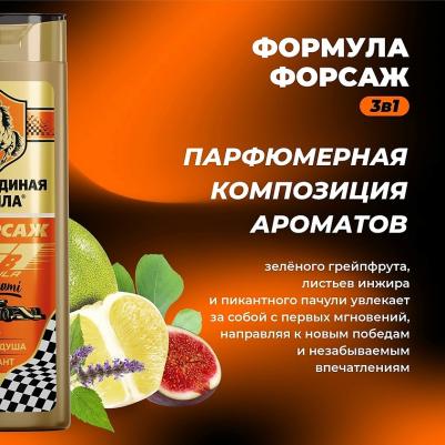 Шампунь-гель для душа средство для волос 3в1 мужской Форсаж Майами 400 мл – фото 19