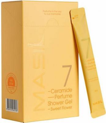 Гель для душа парфюмированный с керамидами и ароматом малины/жасмина 7 Ceramide Perfume Shower Gel Sweet Flower, 8 мл *20 шт