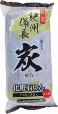 Твердое туалетное мыло для лица и тела с древесным углем, 100 г х 3 шт