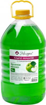 Мыло жидкое 5 л, "Зеленое яблоко", с глицерином, ПЭТ, 604788