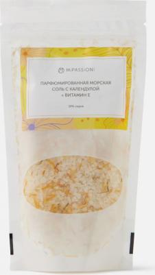 Морская парфюмированная соль для ванны с календулой и витамином Е, 200 гр – фото 1
