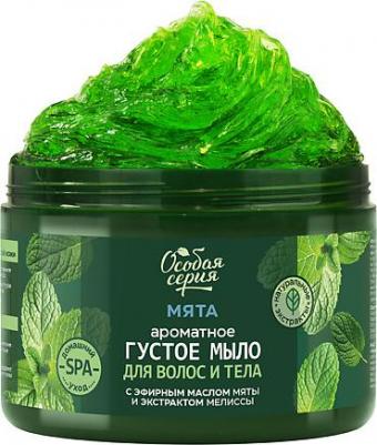 Густое мыло для тела и волос Mint, toning freshness 500 мл – фото 1