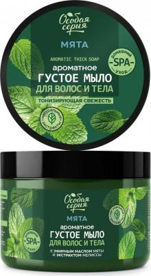 Густое мыло для тела и волос Mint, toning freshness 500 мл