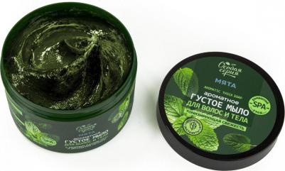 Густое мыло для тела и волос Mint, toning freshness 500 мл – фото 1