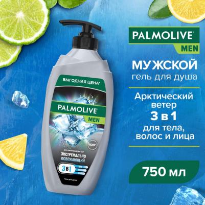 Гель для душа Men Арктический ветер Активный уход 3 в 1, 750 мл – фото 2