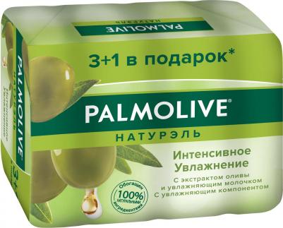 Мыло туалетное Натурэль "Интенсивное увлажнение", с экстрактом оливы и увлажняющим молочком, 4x90 г