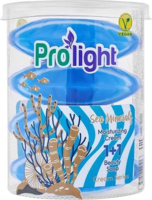 Мыло туалетное с увлажняющим кремом Морские минералы, 4Х90 гр