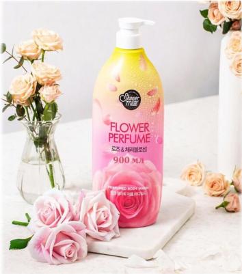 Kerasys Aekyung Flower Perfume Pink Flower Гель для душа Роза 900 гр – фото 6