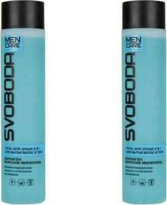 Men Care Гель для душа Коллаген, морские минералы для мытья волос и тела, 300 мл – фото 13