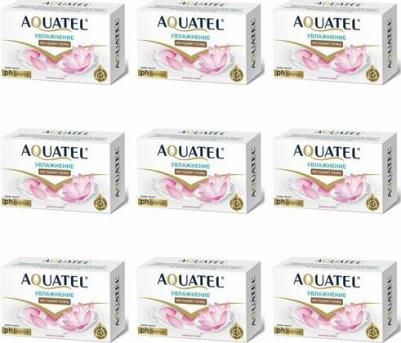 Aquatel Крем-мыло "Увлажнение" Лепестки лотоса, 90 г, 6 штук – фото 8