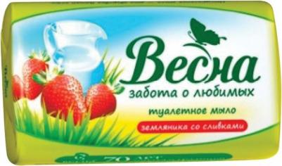 Мыло туалетное 90 г "Земляника со сливками", ГОСТ, 6090 – фото 3