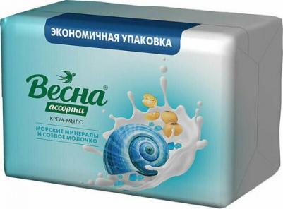 Туалетное мыло, морские минералы и соевое молочко 300 г