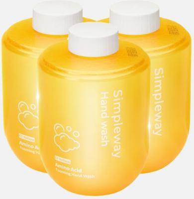 Мыльная жидкость для пенного дозатора (Mi) SimpleWay Automatic Soap Dispenser желтая жидкость, 3x300мл – фото 6
