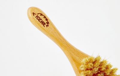 Щетка для тела Щетка для сухого массажа лица и шеи, натуральная щетина – фото 3