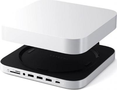 Аксессуар Хаб Stand & Hub for Mac Mini Studio with NVME & SSD Enclosure Silver ST-GMMSHS – фото 5