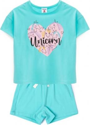 Пижама с принтом голубая (140-146) – фото 2