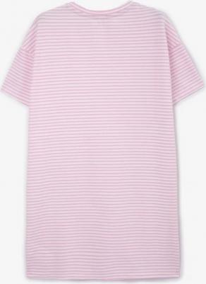 Ночная сорочка в мягкой пастельной гамме розовая для девочек (146-152) – фото 2