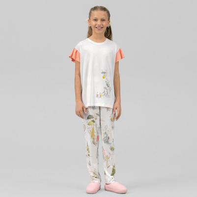 Пижама для девочек Пикколо белый р.140-146