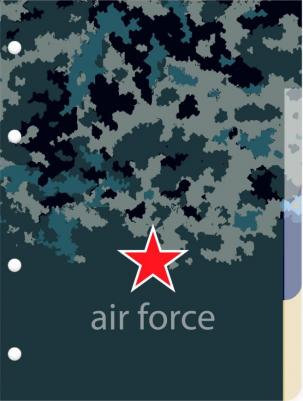 Комплект разделителей для тетради на кольцах А5, 4 Л. "милитари", Арт. 7-50-473/10 – фото 2