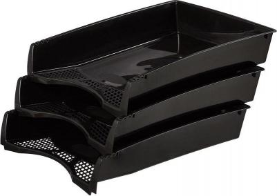 Лоток для бумаг горизонтальный черный – фото 5