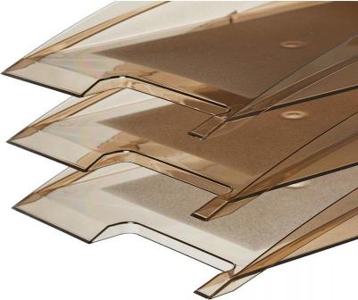 Лоток для бумаг горизонтальный City тонированный коричневый – фото 4