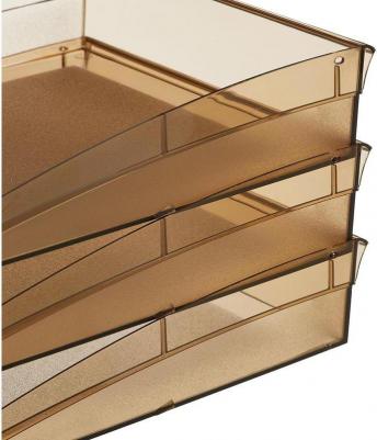 Лоток для бумаг горизонтальный City тонированный коричневый – фото 9