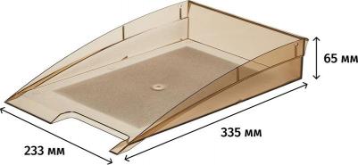 Лоток для бумаг горизонтальный City тонированный коричневый – фото 11