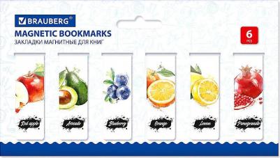 Закладки для книг МАГНИТНЫЕ FRUITS набор 12 шт – фото 2
