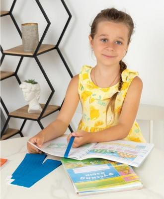 Закладки для книг самоклящиеся, 12 х 376 мм, 6 штук, голубые – фото 1