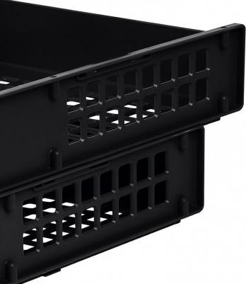 Лотки для бумаг горизонтальные Strong 2 штуки на металлических стержнях черные – фото 10