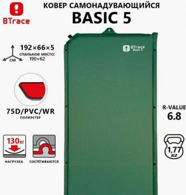 Коврик туристический Basic 5 зеленый 188 x 66 x 5 см – фото 3