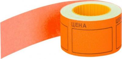 Ценник большой "Цена" 50х40 мм оранжевый самоклеящийся, КОМПЛЕКТ 5 рулонов по 200 шт., 112360 – фото 3