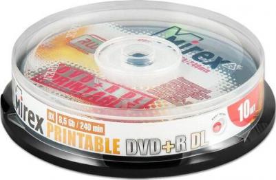 Диск Dvd+r 8.5 Gb, 8x, Cake Box (10), Ink Printable, Dual Layer