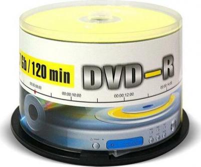 Диск DVD-R 4.7 ГБ 16x cake box UL130003A1B (50 штук в упаковке)