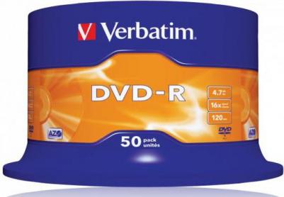 16x Диск DVD-R (упаковка 50шт. на шпинделе) (43548)
