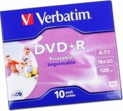 Оптический диск DVD+R 4.7ГБ 16x, 10шт., jewel case, printable [43508] – фото 3