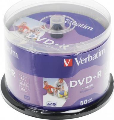 Оптический диск DVD+R диск 4,7Gb 16x 50шт. CakeBox InkJet Printable – фото 3